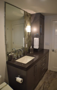 Guest Bathroom with Rift White Oak Cabinets