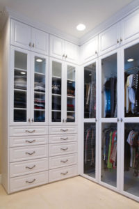 Closet shelving and drawers