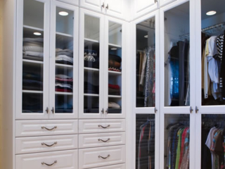 Closet shelving and drawers