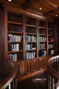 Library shelving/coffered ceiling