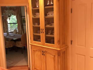 China Cabinet with Mesh Door Inserts