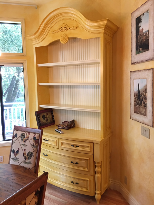 Painted and Glazed Hutch Cabinet
