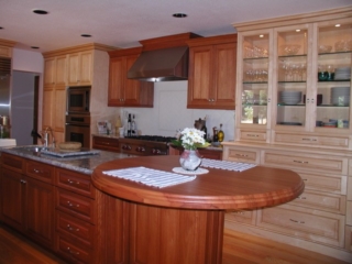 Maple and Lyptus Natural Kitchen Cabinets