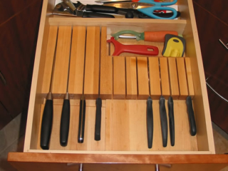 Knife block and drawer divider